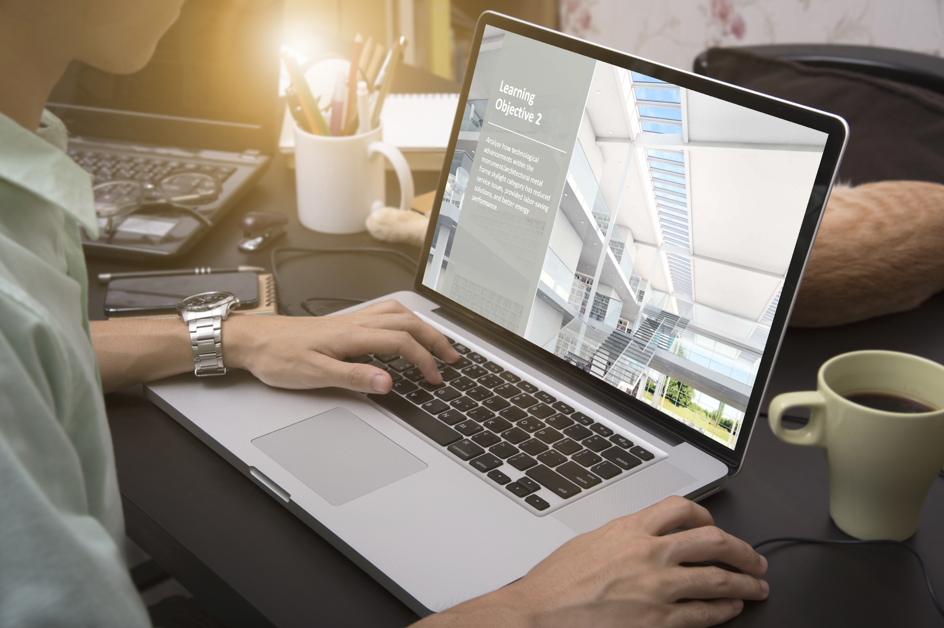 online presentation with skylights